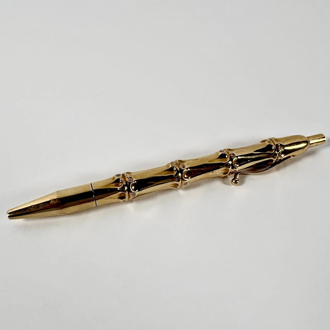 Vintage 1940's Louis Tamis Bamboo Pen 14K Solid Yellow Gold (1 of 7)