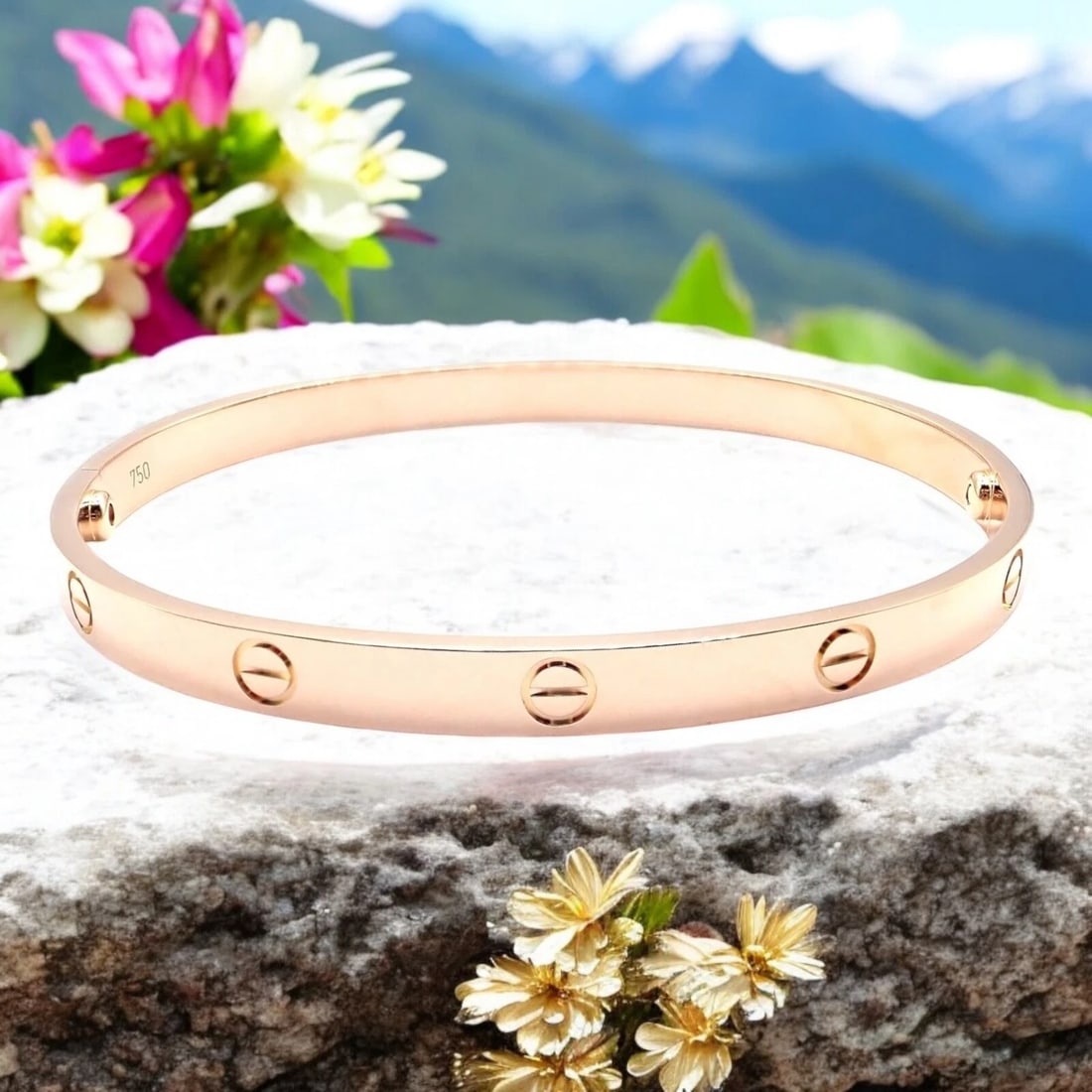 Authentic! Cartier 18k Rose Gold Love Bangle Bracelet Size 21 Paper: Authentic! Cartier 18k Rose Gold Love Bangle Bracelet Size 21 Paper About This Piece: Discover the ultimate symbol of eternal love with Cartier's 18k Rose Gold Love Bangle, size 21. Iconic screw motif