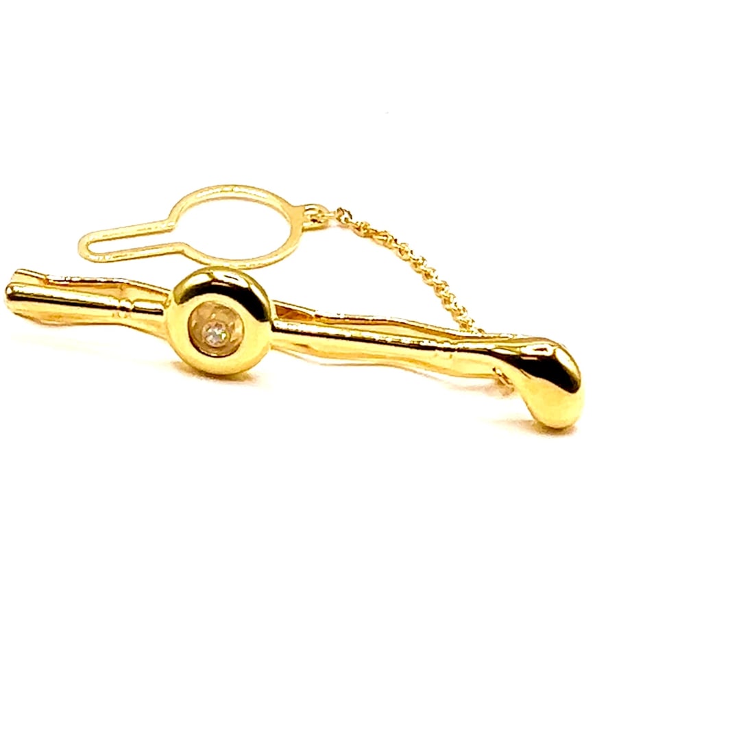 Authentic Vintage Chopard 18k Yellow Gold Happy Diamond Golf Club Tie Clip Clasp (1 of 7)
