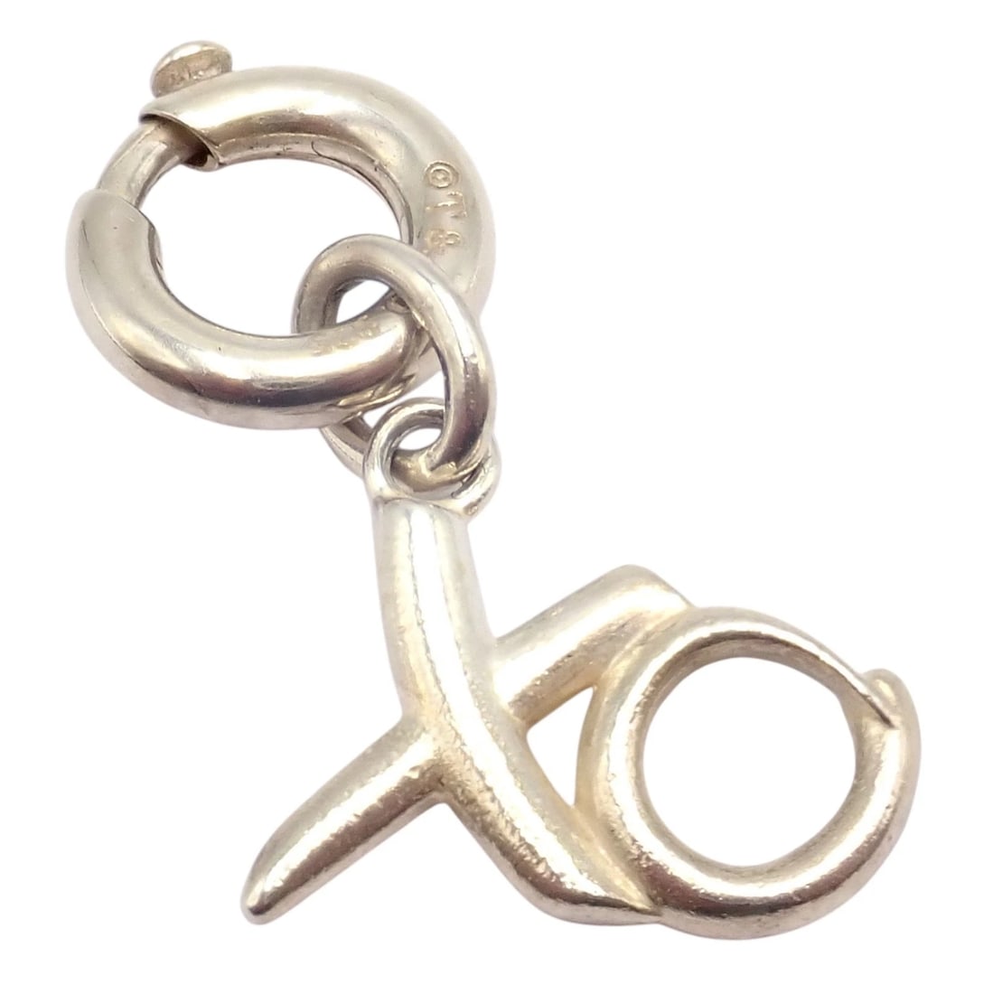 Rare! Tiffany & Co. Silver Paloma Picasso XO Charm Pendant + Spring Ring Clasp (1 of 4)