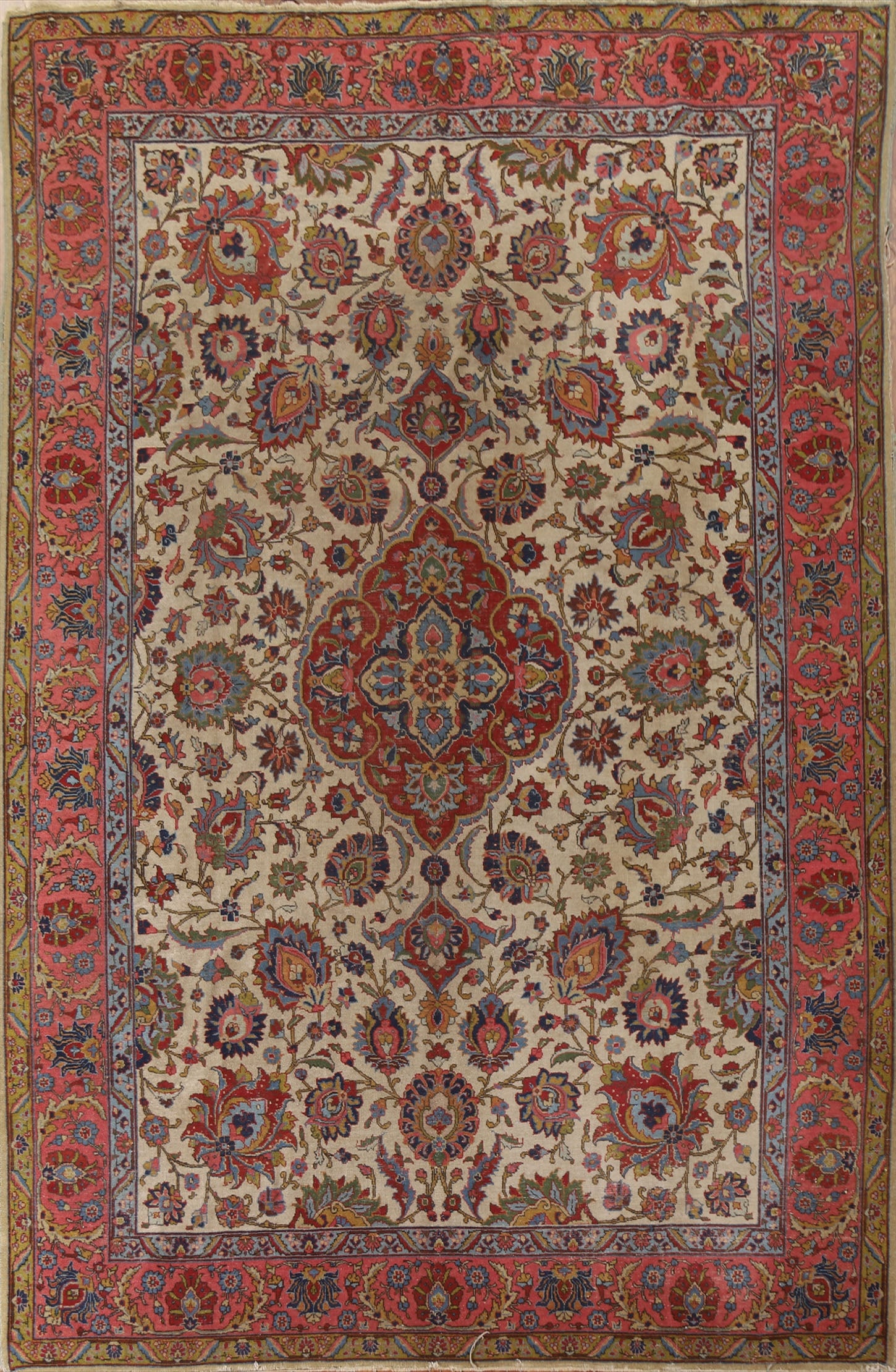 Antique Vegetable Dye Tabriz Persian Area Rug 8x11 (1 of 20)