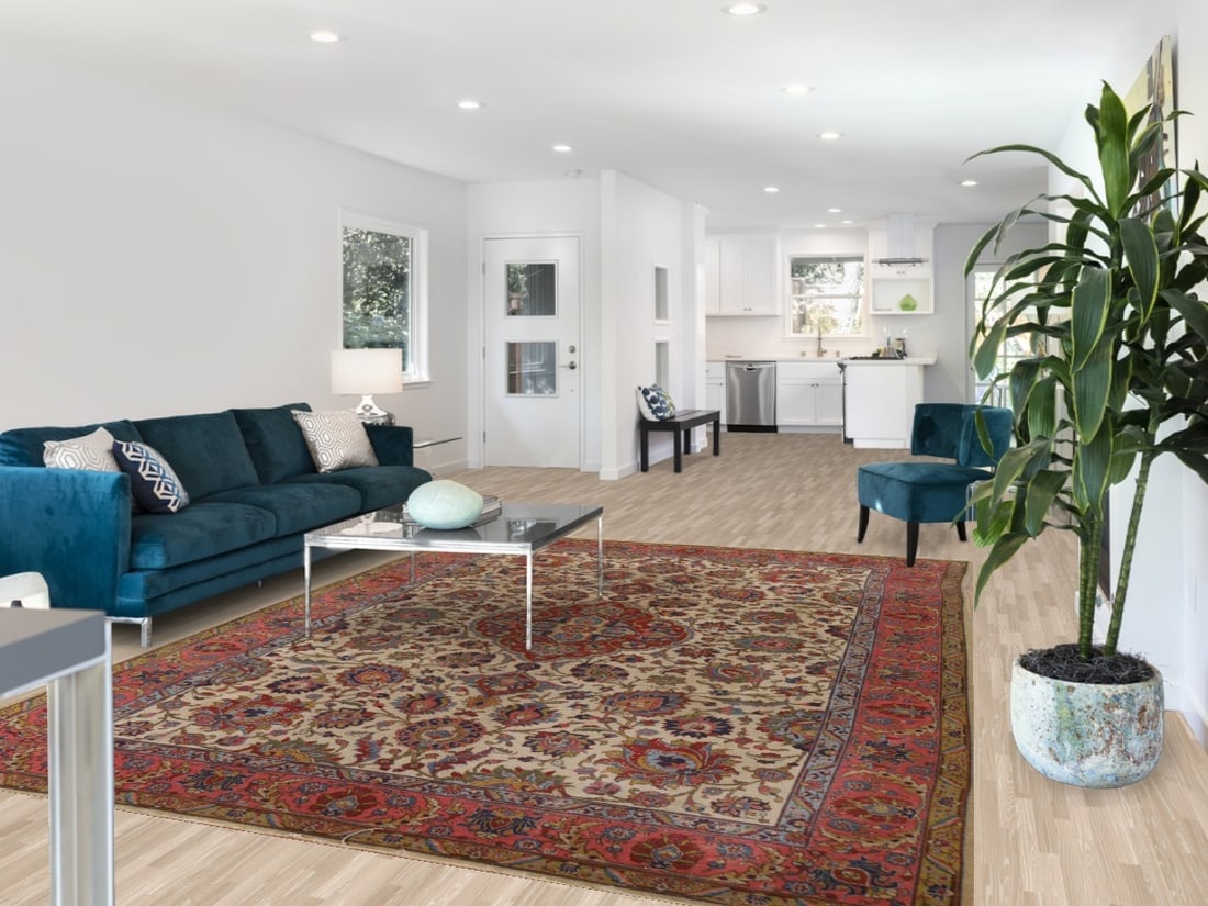 Antique Vegetable Dye Tabriz Persian Area Rug 8x11 - 2