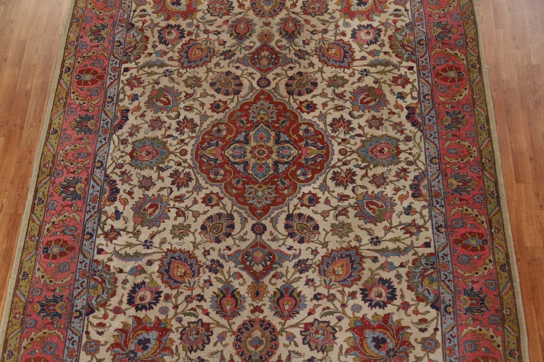 Antique Vegetable Dye Tabriz Persian Area Rug 8x11 - 4