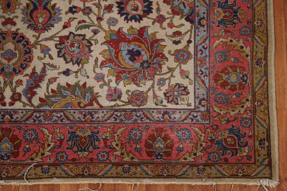 Antique Vegetable Dye Tabriz Persian Area Rug 8x11 - 7