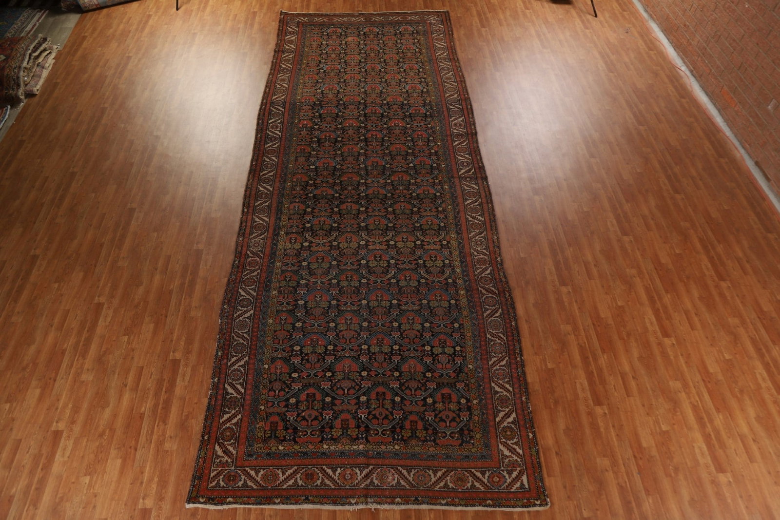 Pre-1900 Antique Malayer Vegetable Dye Persian Rug 7x20 - 15