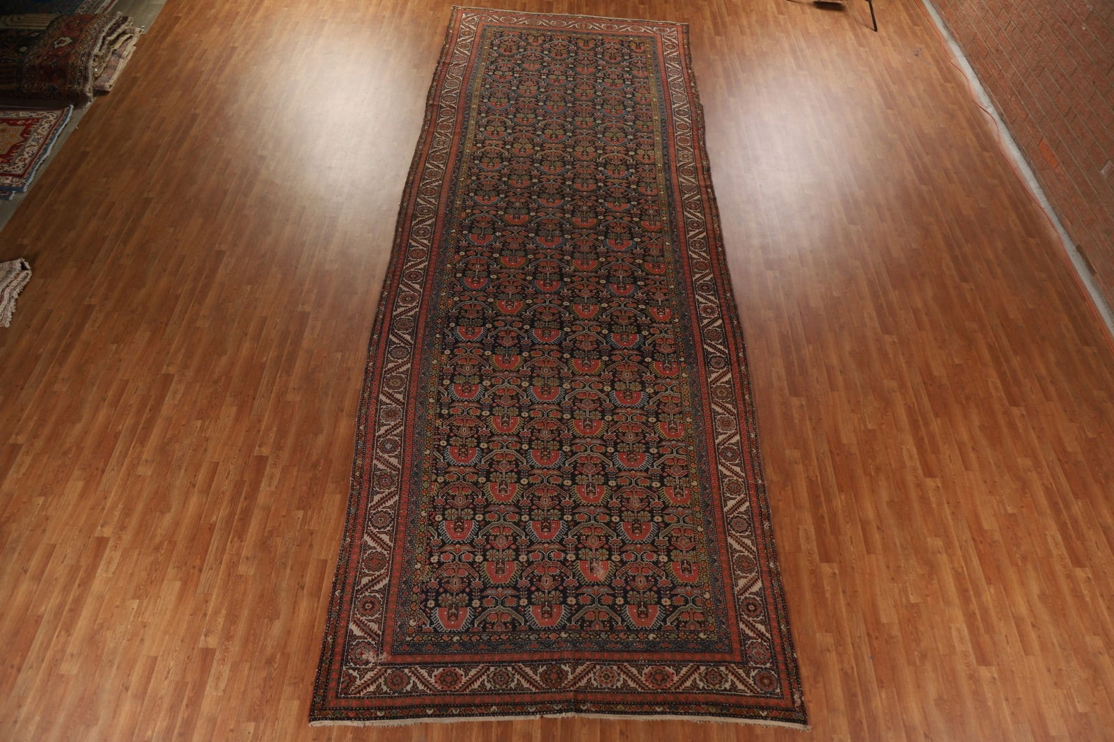 Pre-1900 Antique Malayer Vegetable Dye Persian Rug 7x20 - 3