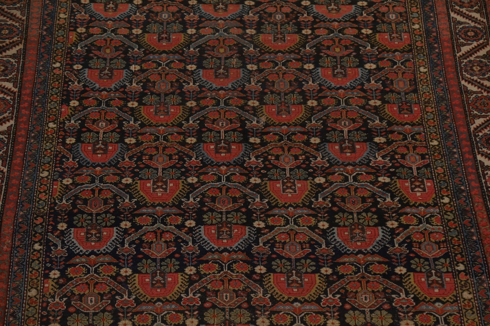 Pre-1900 Antique Malayer Vegetable Dye Persian Rug 7x20 - 5