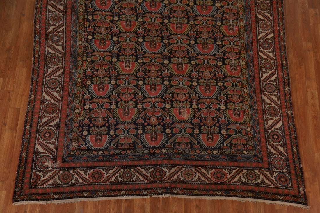 Pre-1900 Antique Malayer Vegetable Dye Persian Rug 7x20 - 6
