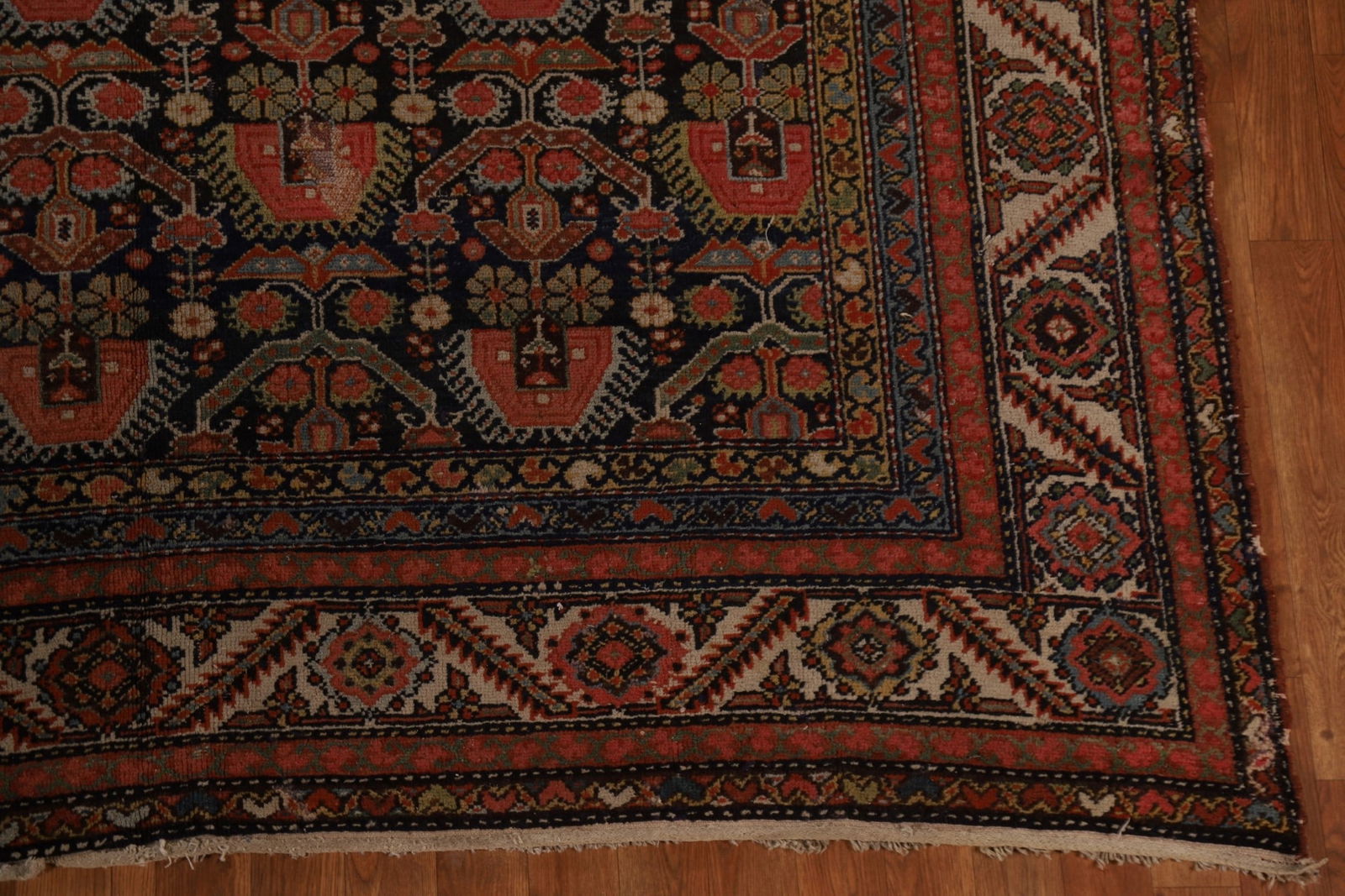 Pre-1900 Antique Malayer Vegetable Dye Persian Rug 7x20 - 7