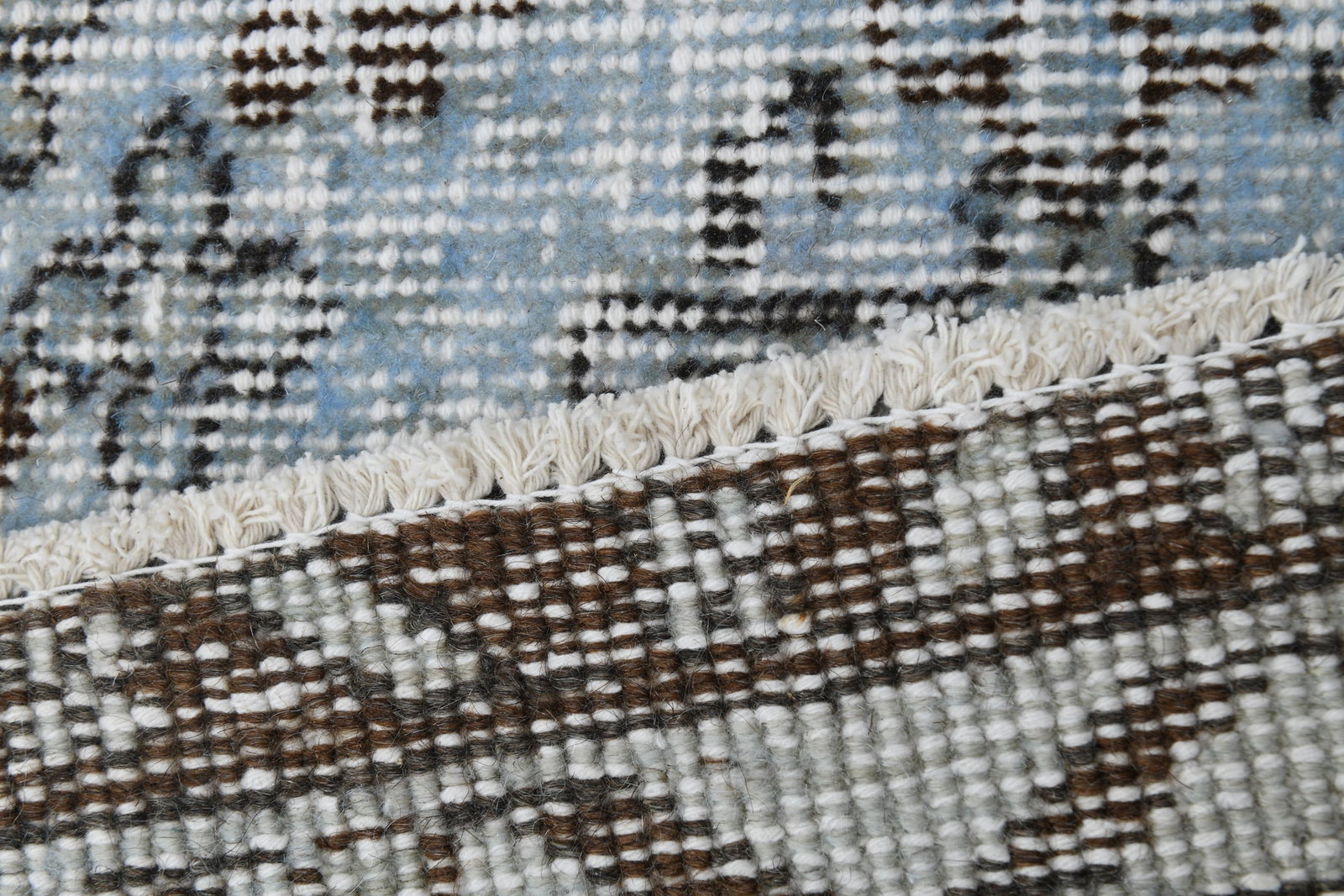 4'11'' x 8'6'' Handmade Vintage Wool Rug - 5012 - 17