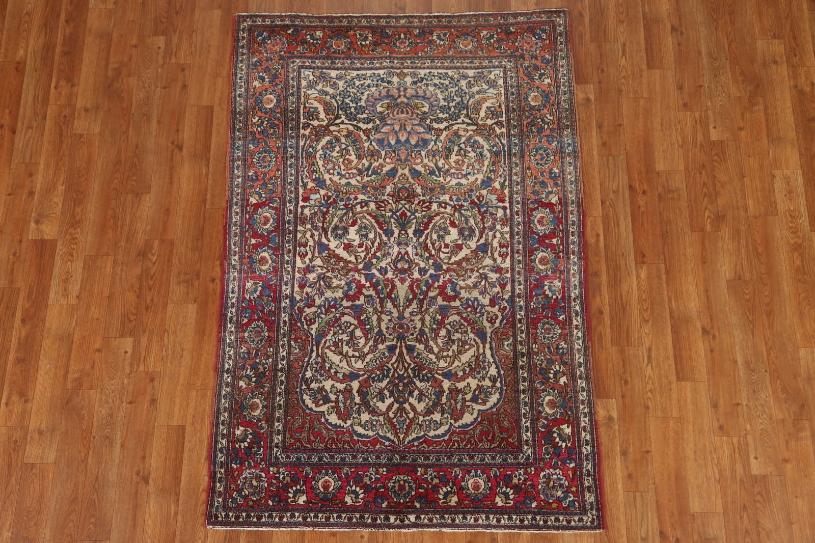 Antique Vegetable Dye Kerman Persian Area Rug 3x5 - 3