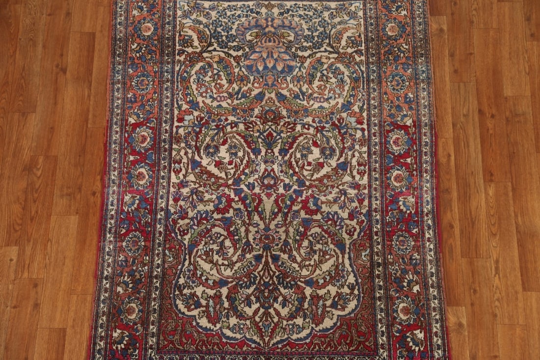 Antique Vegetable Dye Kerman Persian Area Rug 3x5 - 4