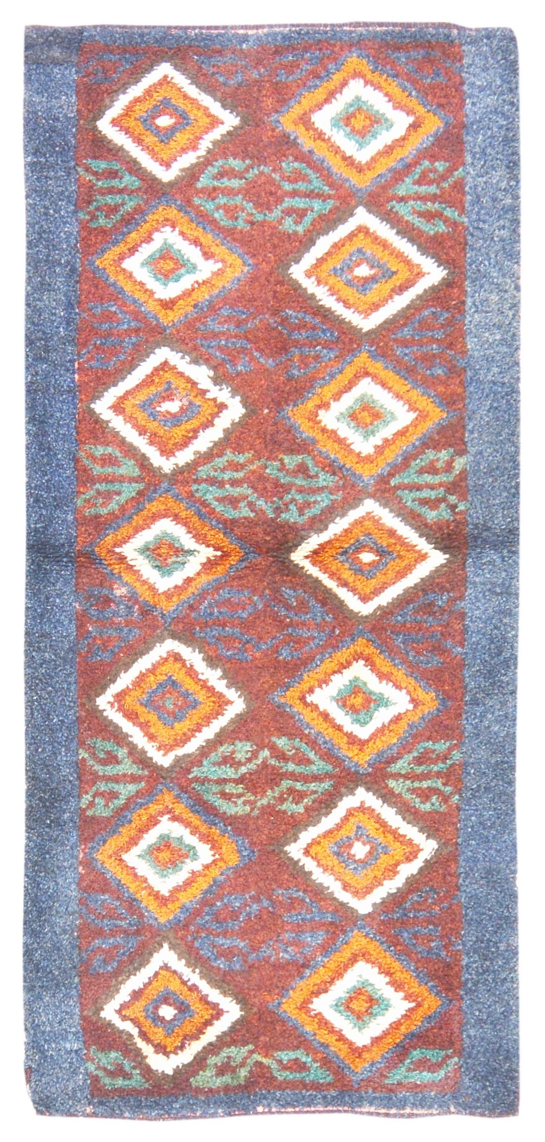 HAND KNOTTED WOOL ANTIQUES RUG: Title:HAND KNOTTED WOOL ANTIQUES RUG Dimensions:3'3X7'5 Age:VINTAGE Origin:UZBEKISTAN Reserve: $1,875.00 Shipping: Domestic: Shipping rates are determined by destination International: Foreign shippin