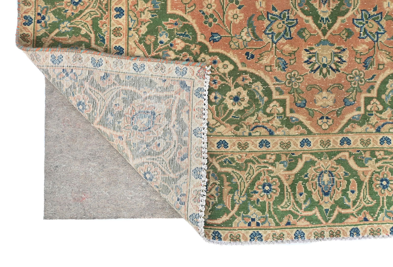 Semi Antique Floral Classic 5X8 Vintage Oriental Rug - 13