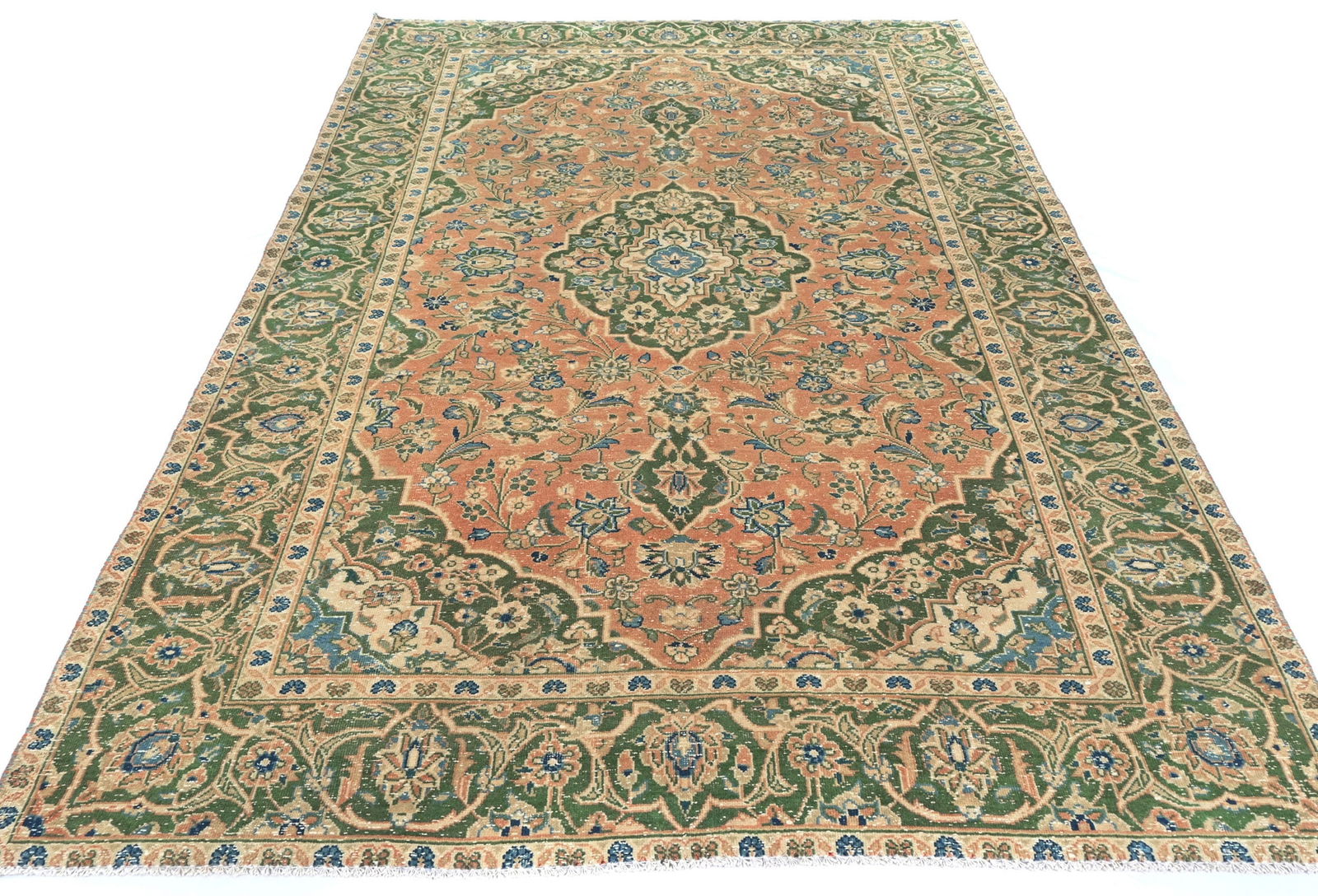 Semi Antique Floral Classic 5X8 Vintage Oriental Rug - 3