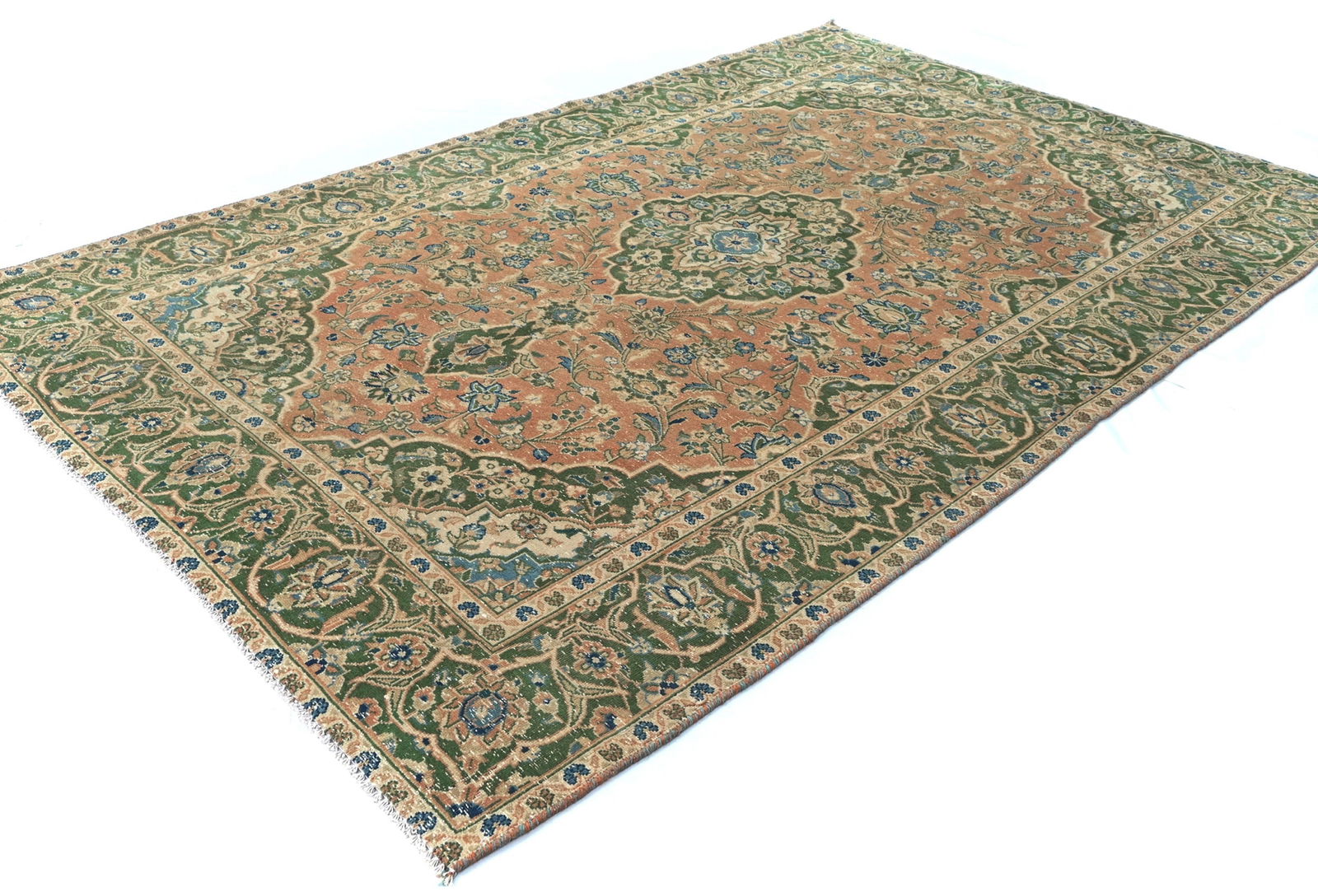 Semi Antique Floral Classic 5X8 Vintage Oriental Rug - 4