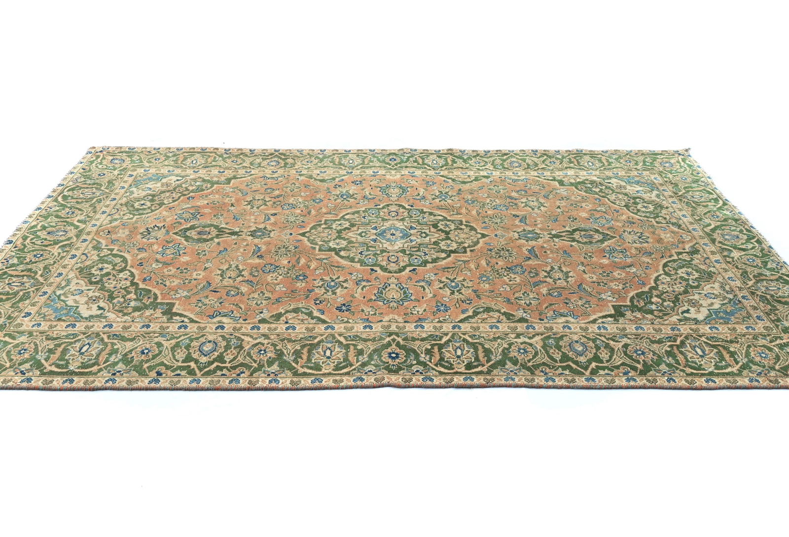 Semi Antique Floral Classic 5X8 Vintage Oriental Rug - 5