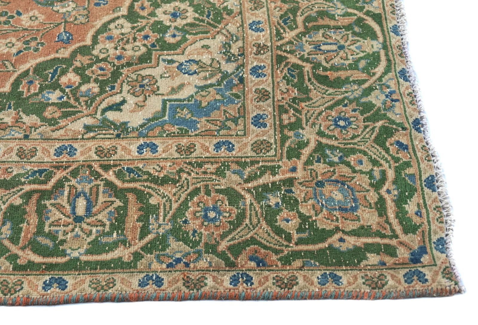 Semi Antique Floral Classic 5X8 Vintage Oriental Rug - 9