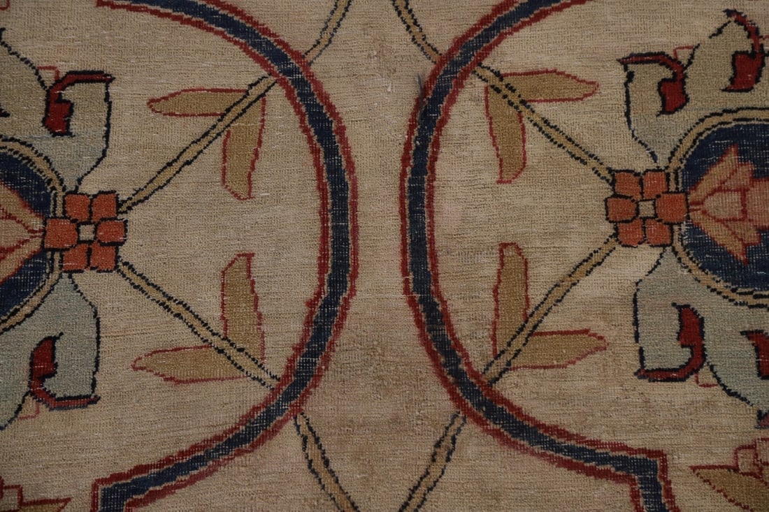 Pre-1900 Antique Kerman Lavar Vegetable Dye Persian Rug 12x14 - 10