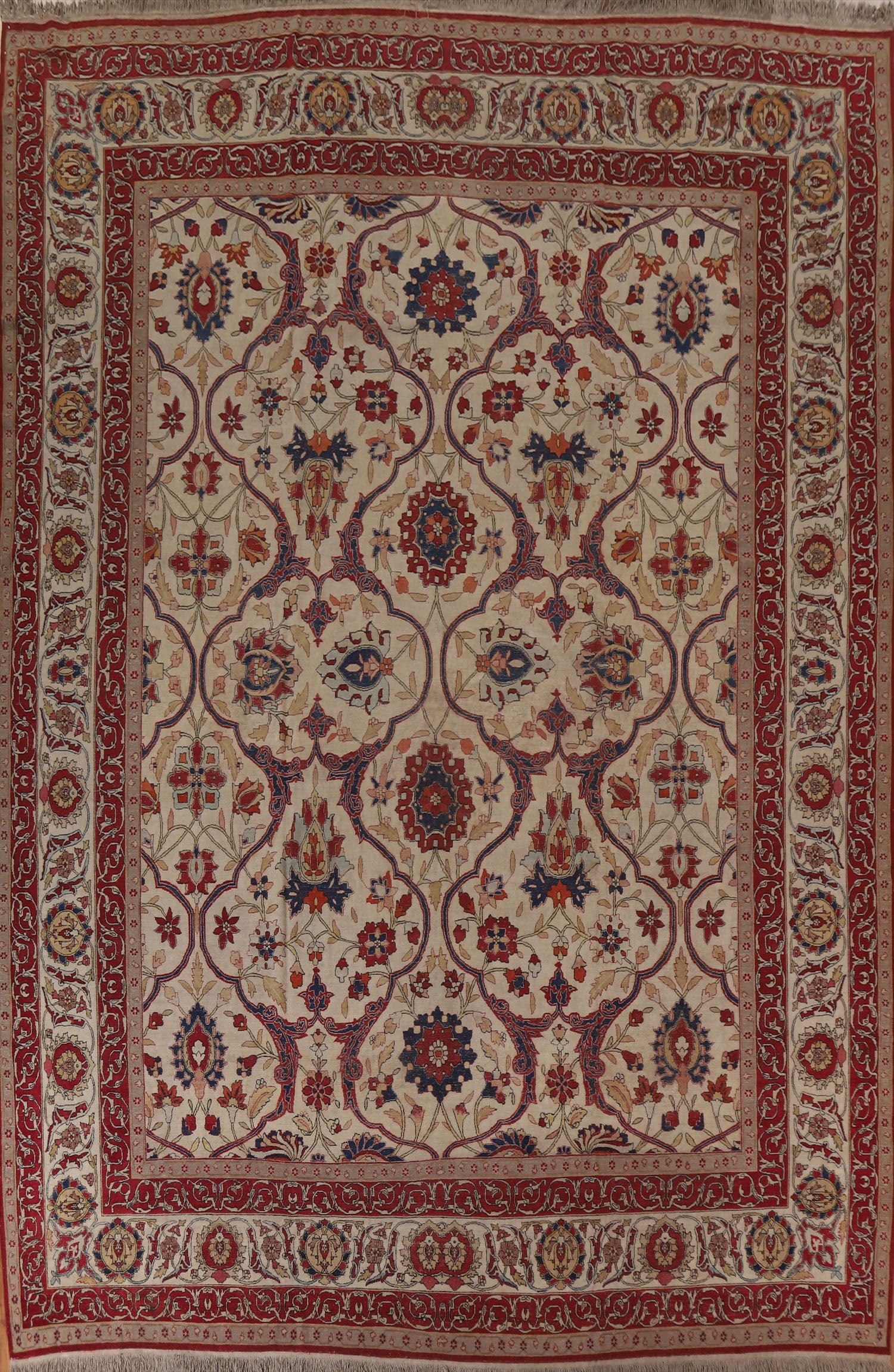 Pre-1900 Antique Kerman Lavar Vegetable Dye Persian Rug 12x14 (1 of 20)