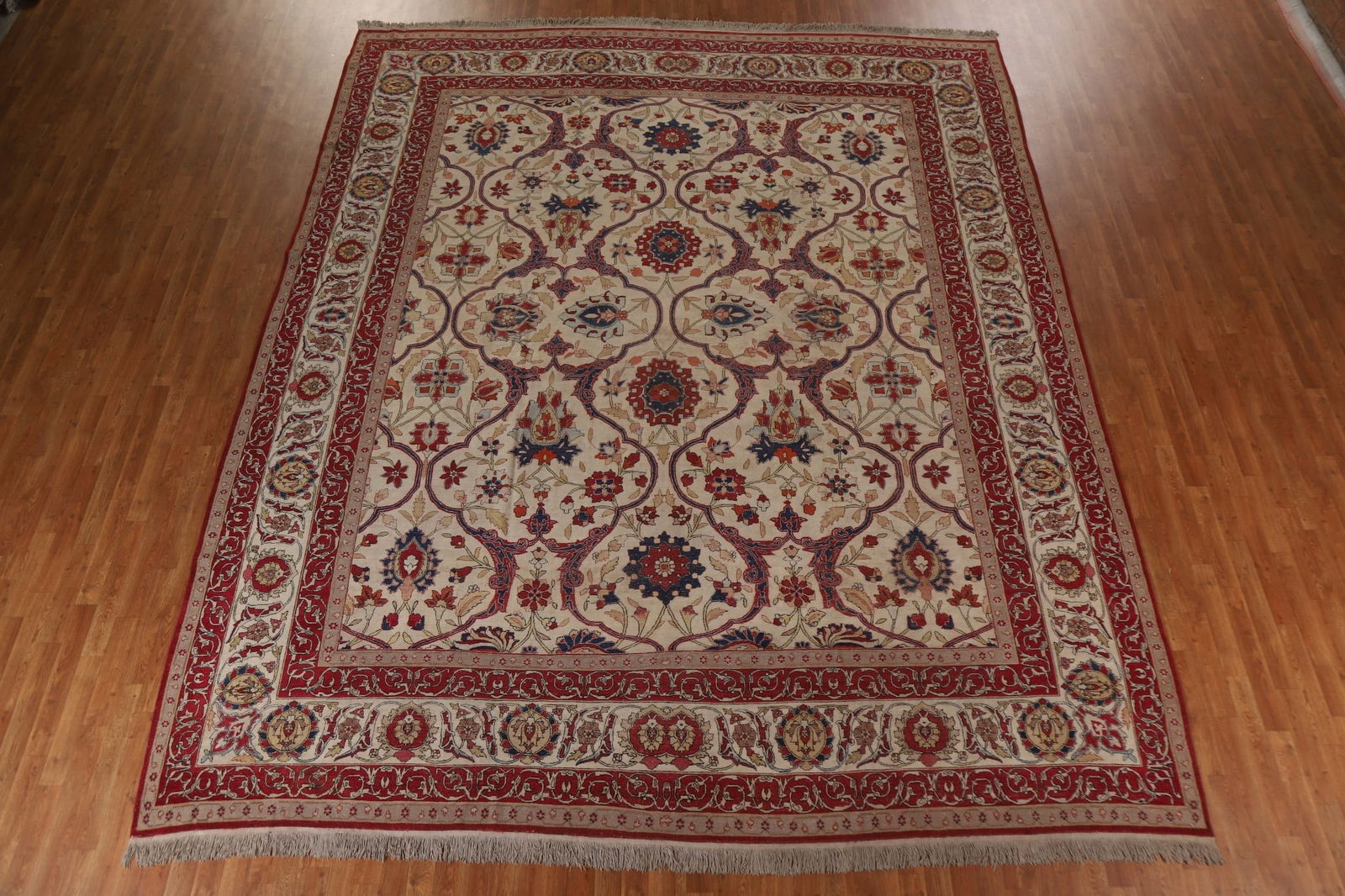 Pre-1900 Antique Kerman Lavar Vegetable Dye Persian Rug 12x14 - 3