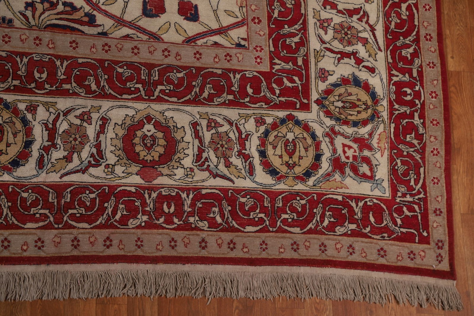 Pre-1900 Antique Kerman Lavar Vegetable Dye Persian Rug 12x14 - 7