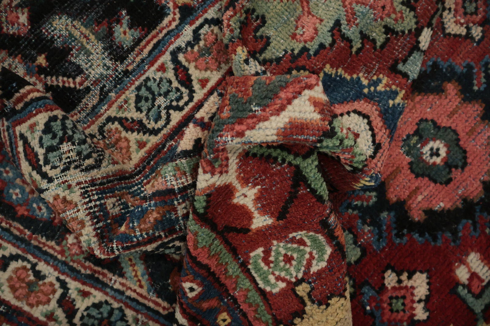 Antique Vegetable Dye Mahal Persian Area Rug 9x12 - 17