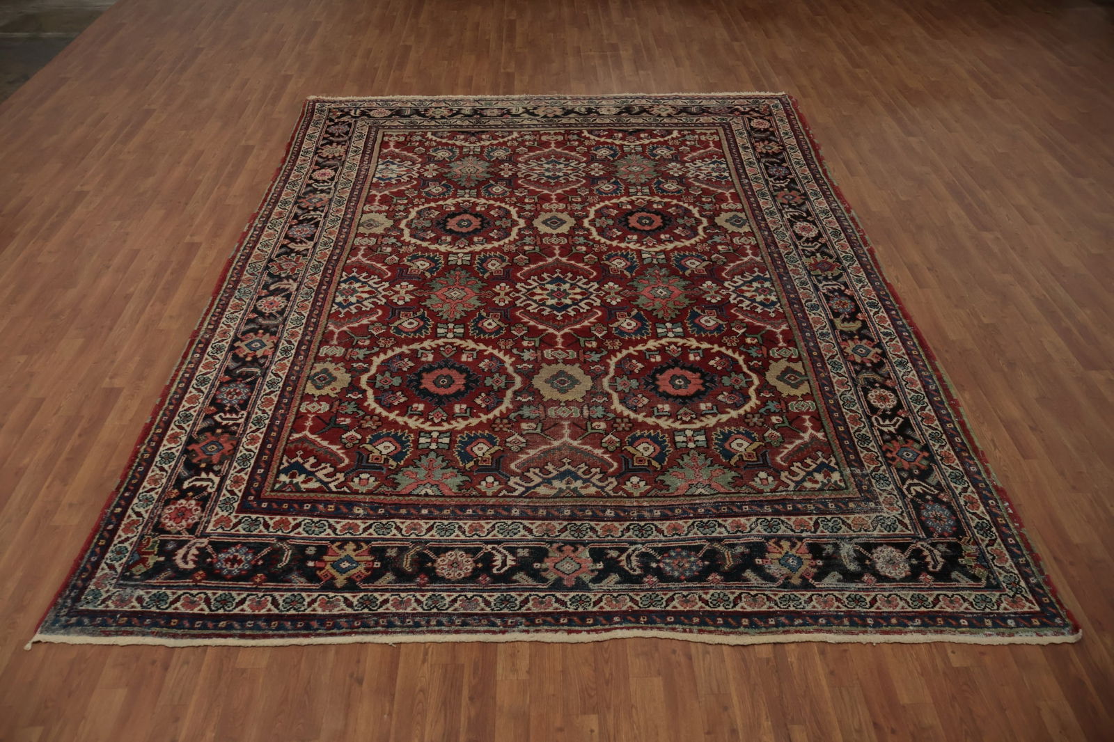 Antique Vegetable Dye Mahal Persian Area Rug 9x12 - 4