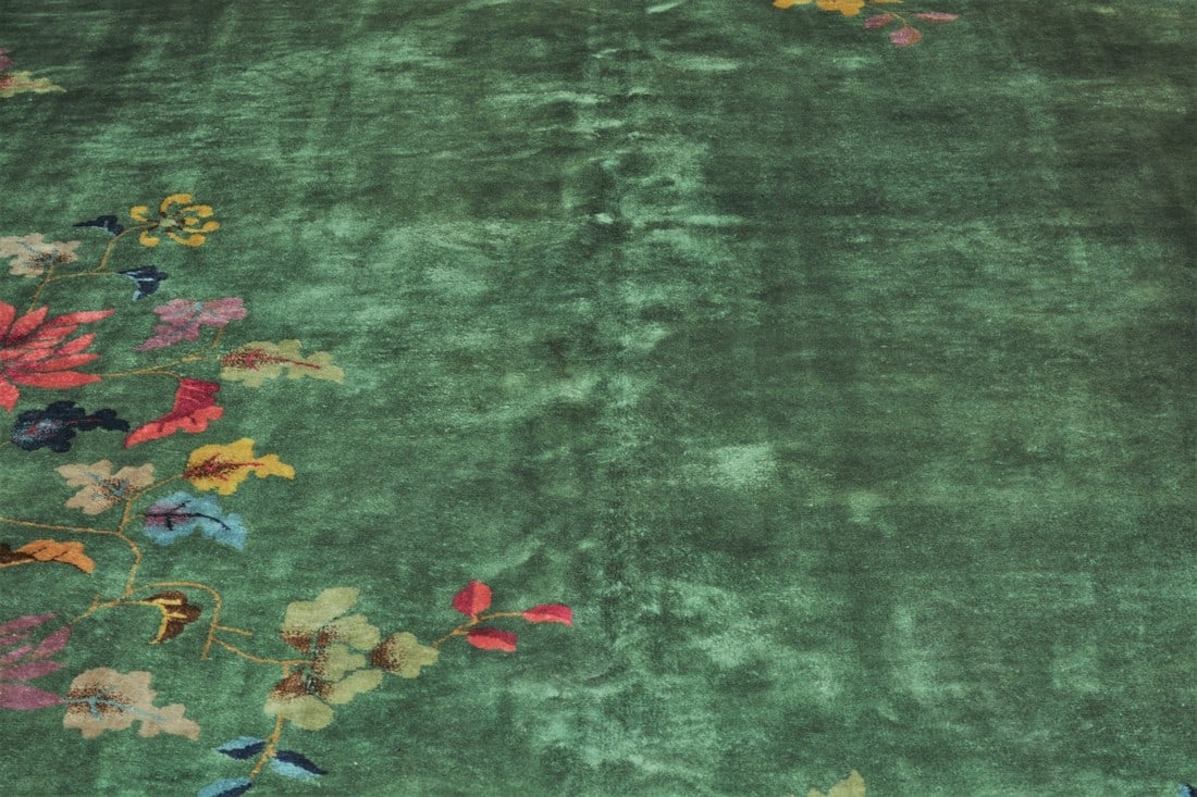 HAND KNOTTED WOOL ANTIQUES RUG - 3