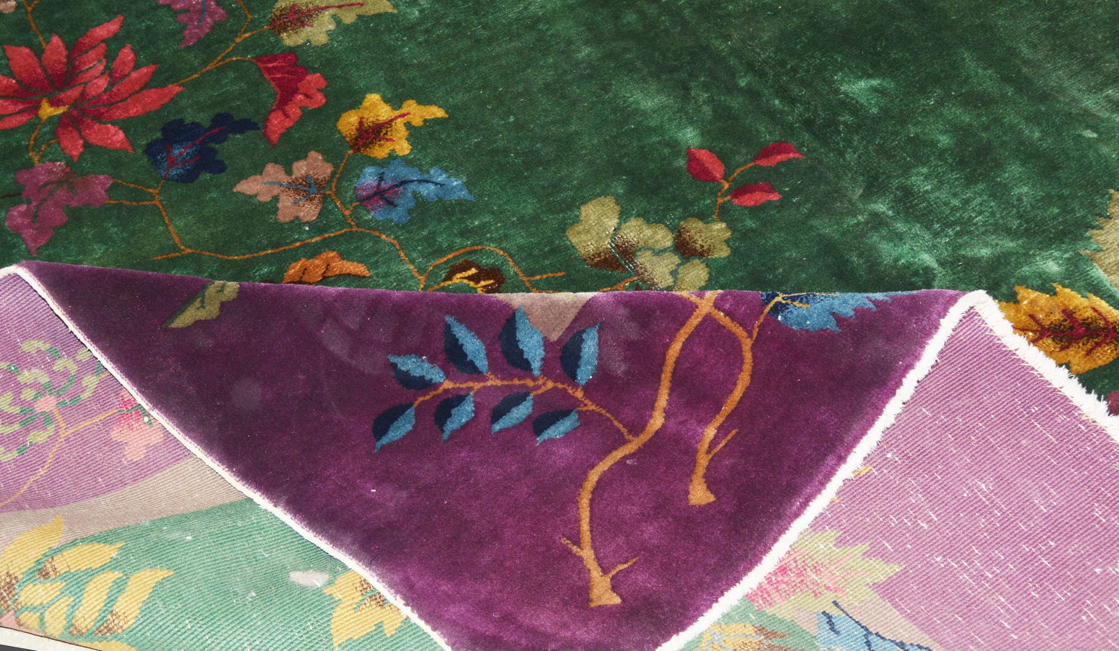 HAND KNOTTED WOOL ANTIQUES RUG - 7