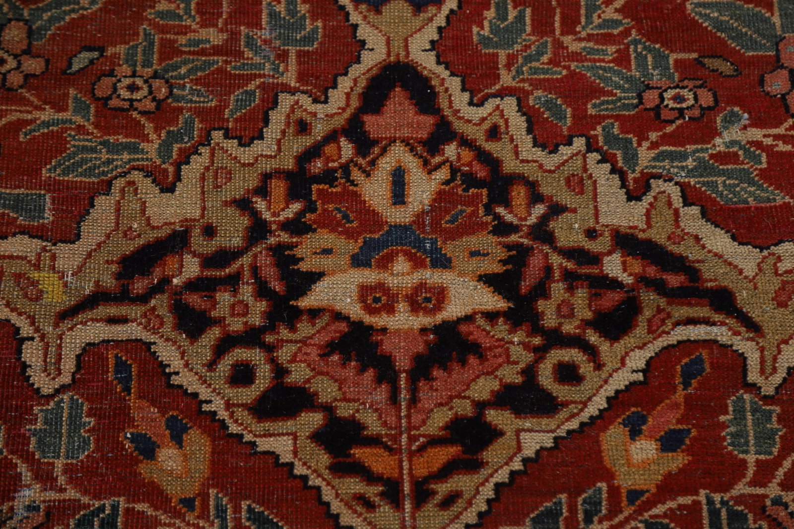 Pre-1900 Antique Sarouk Farahan Persian Vegetable Dye Rug 10x13 - 10