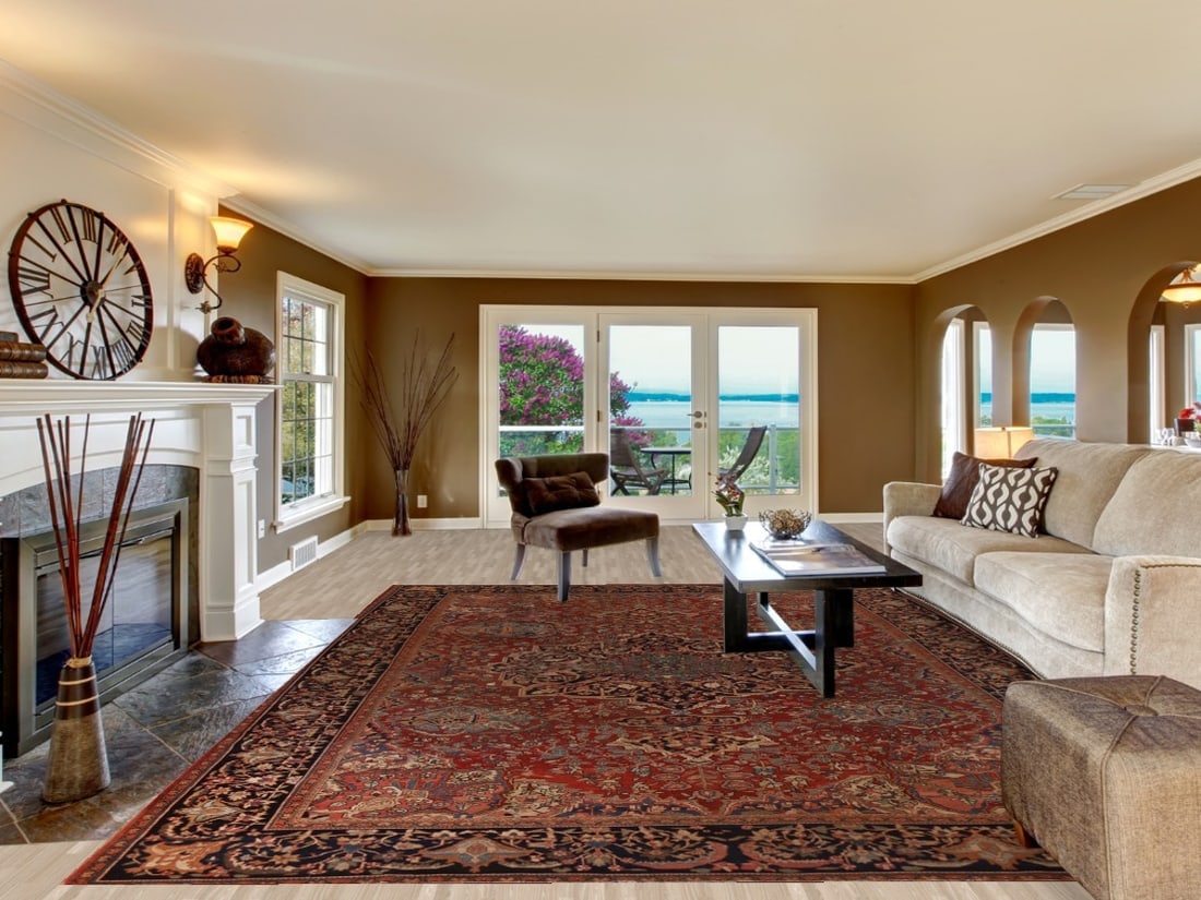 Pre-1900 Antique Sarouk Farahan Persian Vegetable Dye Rug 10x13 - 2