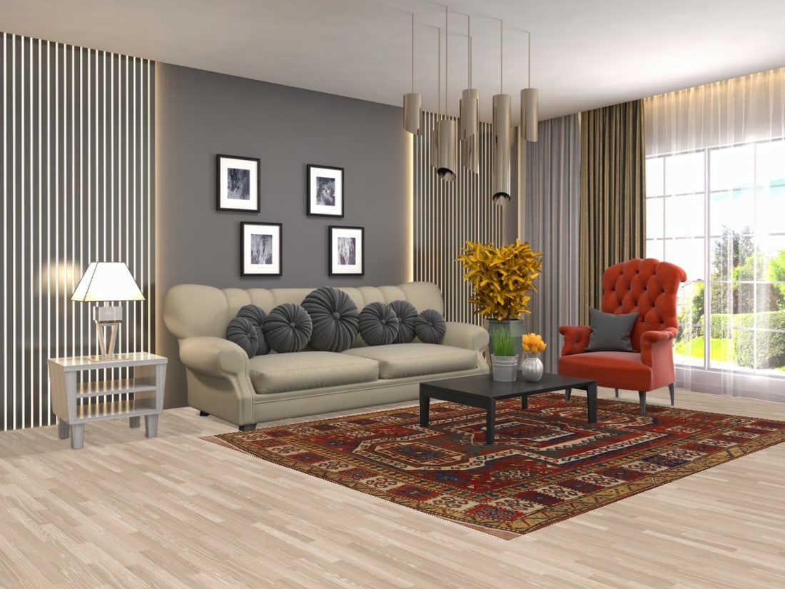 Pre-1900 Antique Vegetable Dye Kazak Persian Area Rug 6x9 - 2