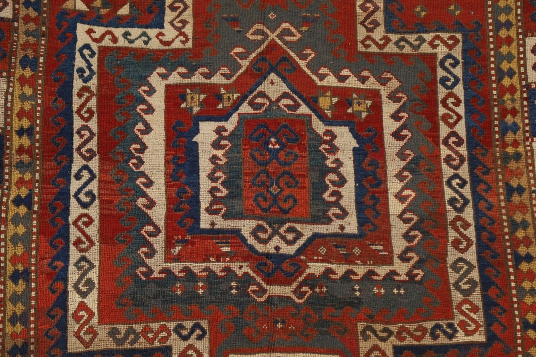 Pre-1900 Antique Vegetable Dye Kazak Persian Area Rug 6x9 - 5