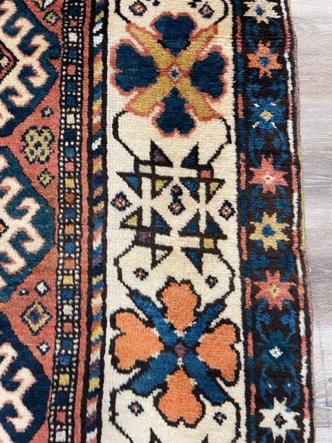 Antique kazak Caucasian rug-3331 - 7