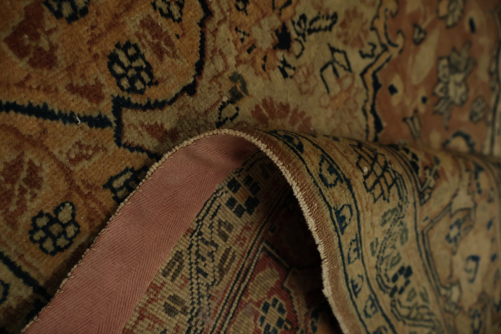 Pre-1900 Antique Vegetable Dye Tabriz Haj Jalili Persian Rug 4x6 - 16