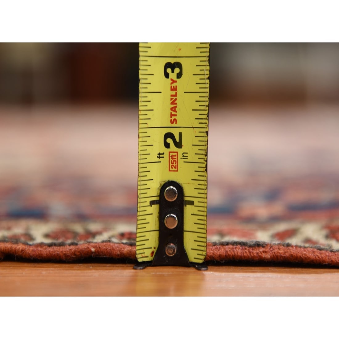 Chili Red Antique Persian Serapi Clean Good Cond Hand Knotted Wool Rug - 9