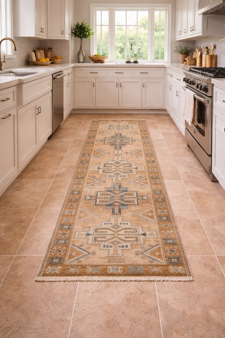 Semi Antique Geometric Tribal 3X9 Vintage Oriental Runner Rug - 2