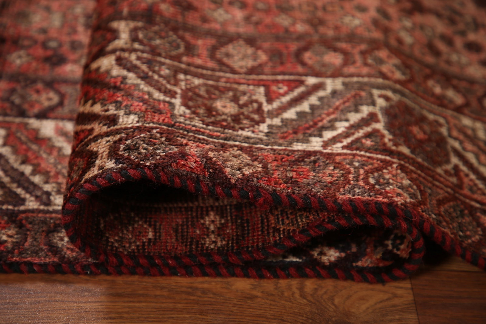 Antique Vegetable Dye Qashqai Persian Rug 5x6 - 12