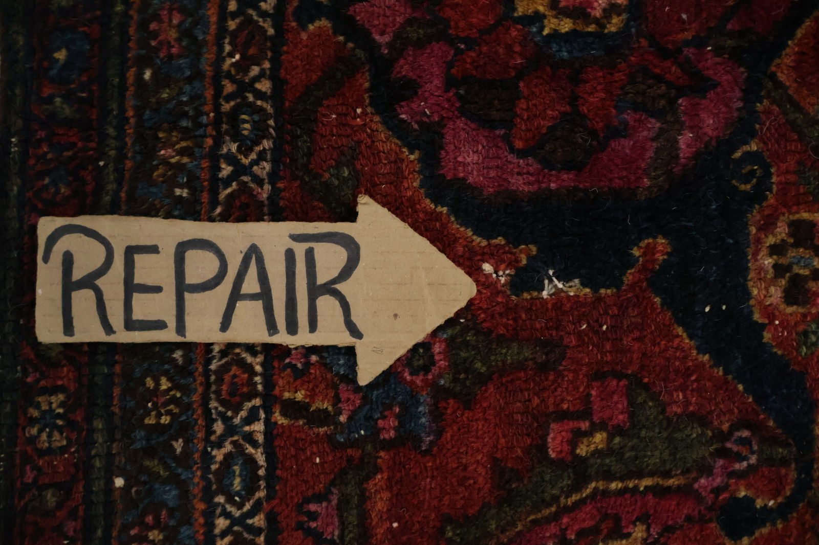 Pre-1900 Antique Bibikabad Persian Vegetable Dye Rug 12x22 - 16