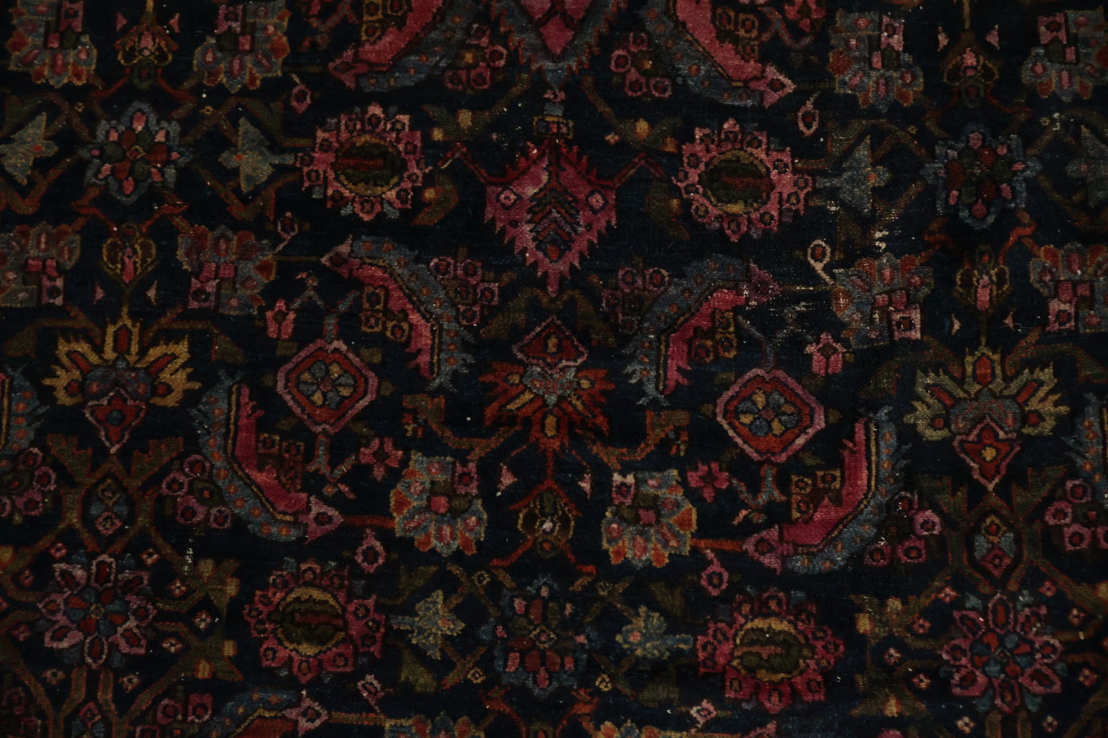 Pre-1900 Antique Bibikabad Persian Vegetable Dye Rug 12x22 - 7