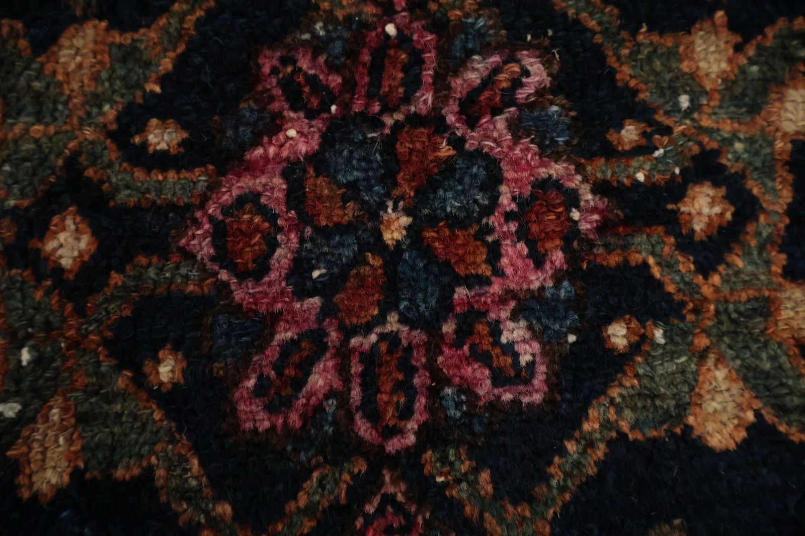 Pre-1900 Antique Bibikabad Persian Vegetable Dye Rug 12x22 - 9
