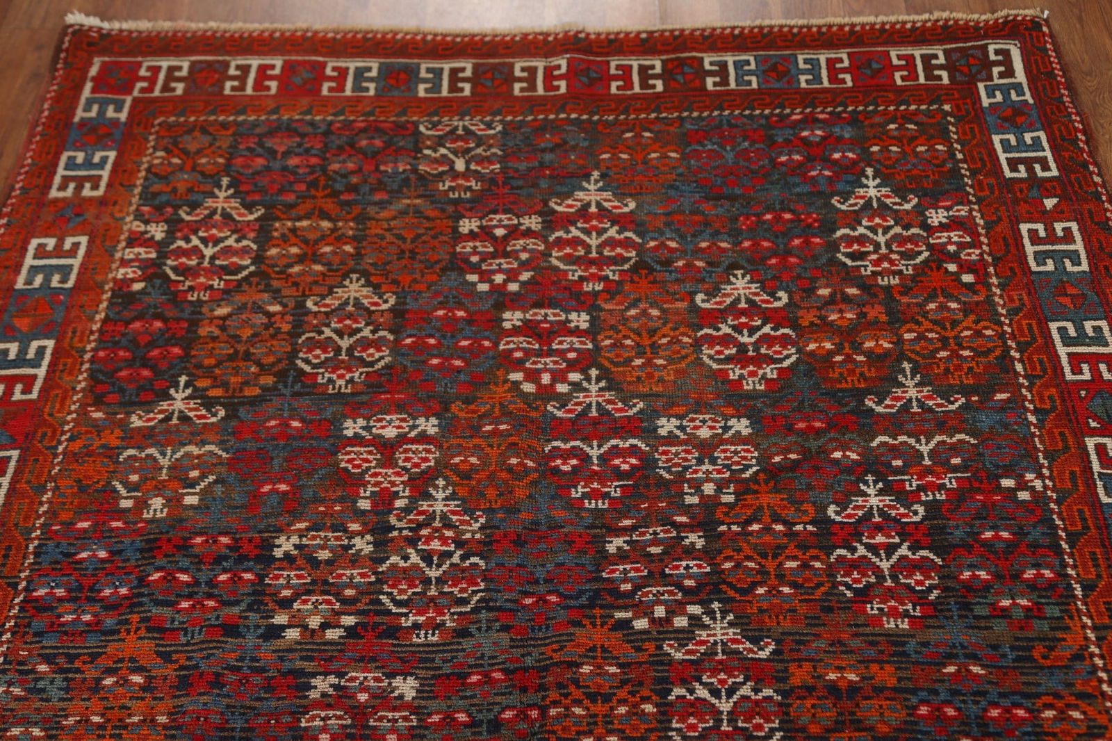 Pre-1900 Antique Kazak Vegetable Dye Oriental Rug 4x7 - 12