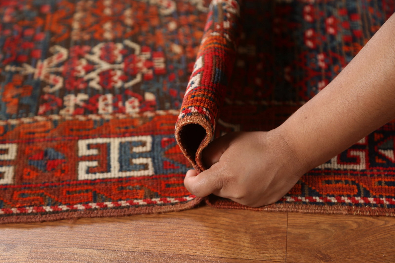 Pre-1900 Antique Kazak Vegetable Dye Oriental Rug 4x7 - 18