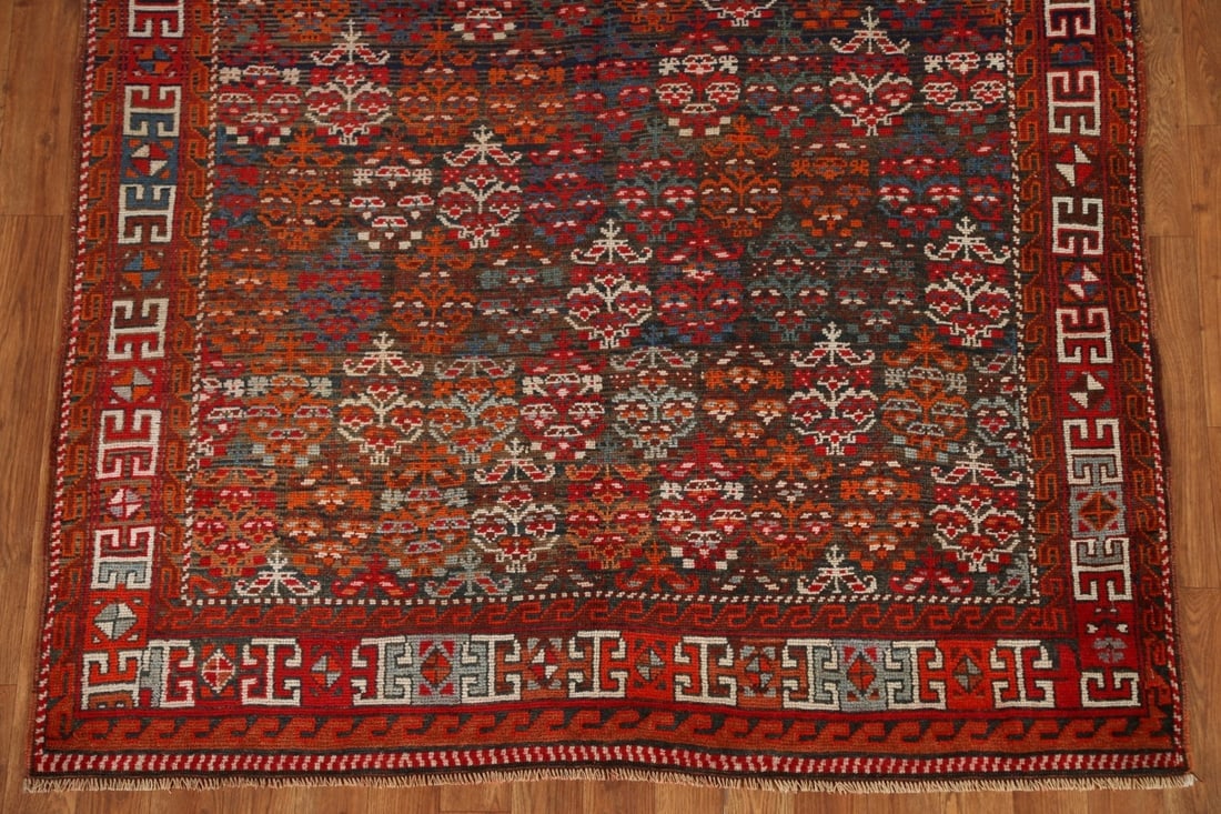Pre-1900 Antique Kazak Vegetable Dye Oriental Rug 4x7 - 6