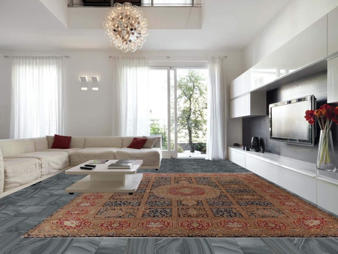 Palace Size Antique Kerman Persian Rug 13x16 - 2