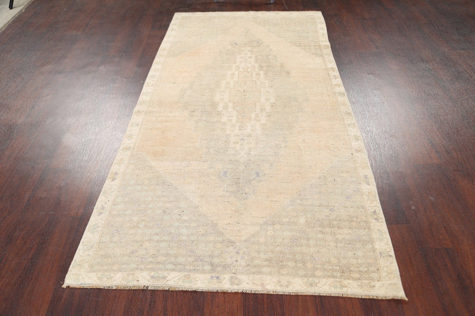 Antique Geometric Anatolian Turkish Area Rug 4x7 - 14