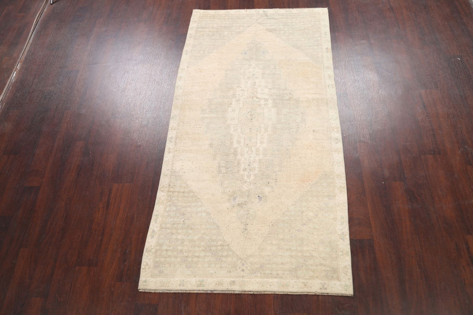 Antique Geometric Anatolian Turkish Area Rug 4x7 - 2