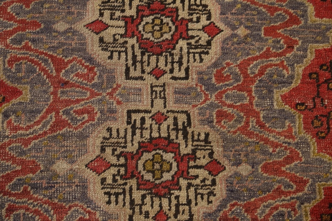 Pre-1900 Antique Vegetable Dye Oushak Turkish Rug 4x6 - 9