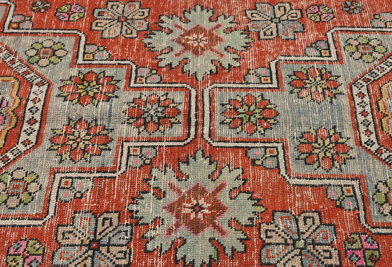 Semi Antique Tribal Pictorial 4'5X9'4 Vintage Runner Oriental Rug - 7